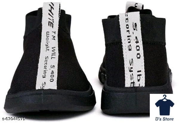 Fancy Mens Affordable Black Sneakers - 7