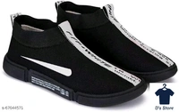 Fancy Mens Affordable Black Sneakers - 10