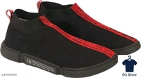 Mens Affordable Black Red Sneakers - 7