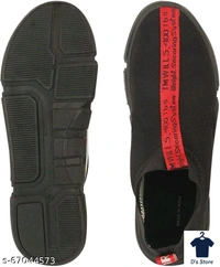 Mens Affordable Black Red Sneakers - 9