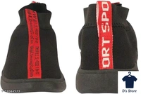 Mens Affordable Black Red Sneakers - 9