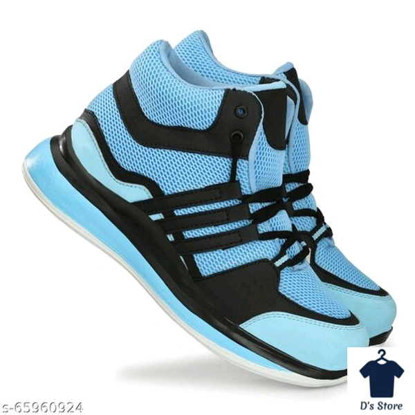 Mens Uniq Blue Black Combination Sports Shoe - 6