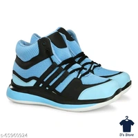 Mens Uniq Blue Black Combination Sports Shoe - 8