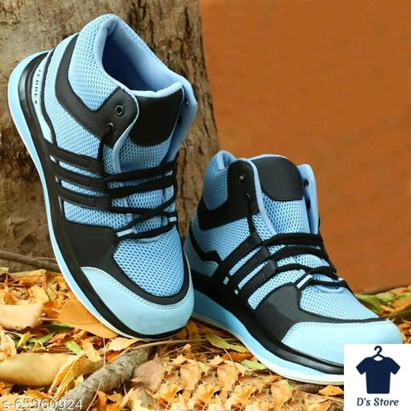 Mens Uniq Blue Black Combination Sports Shoe - 9