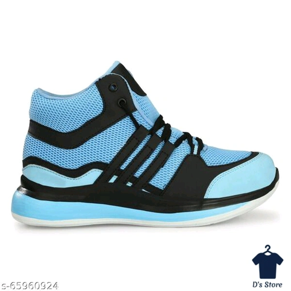 Mens Uniq Blue Black Combination Sports Shoe - 10