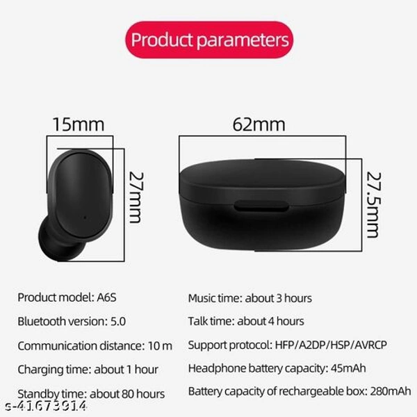 Intex 6s Bluetooth Company Branded Earpods  - Free size 