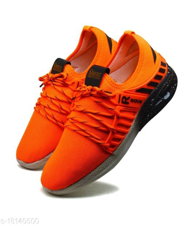 Mens Affordable Orange Sports Shoe's - 7