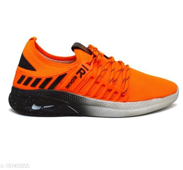 Mens Affordable Orange Sports Shoe's - 7