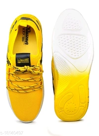 Men's Stylish Fashion Yellow Sports Shoe's - 8