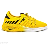 Men's Stylish Fashion Yellow Sports Shoe's - 10