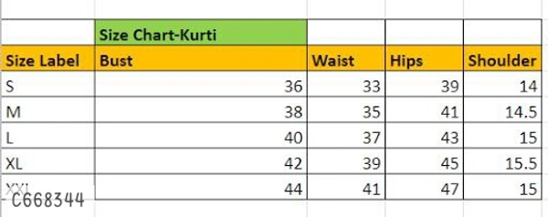 Women's Beautiful Cotton Kurtis  - M