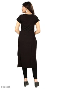 Stunning Polyster Printed Calf Kurtis  - XXL