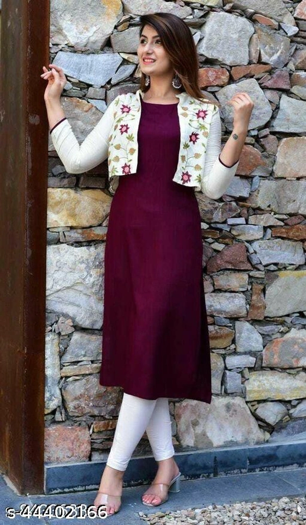Women's Party wear Luxury Kurti With Jacket - M
