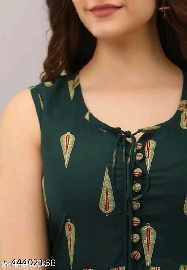 Women's Luxury Party Wear Kurti Green - XXL