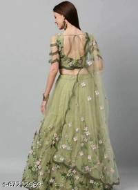 Green Net Embryodery Wedding Y - STITCHED