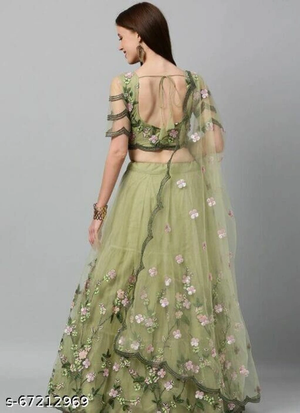 Green Net Embryodery Wedding Y - STITCHED