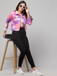 Classy Multicolored Women Jacket - M