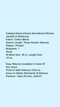 Classy Multicolored Women Jacket - M