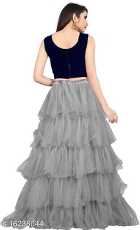 fancy net lengha - FREE SIZE