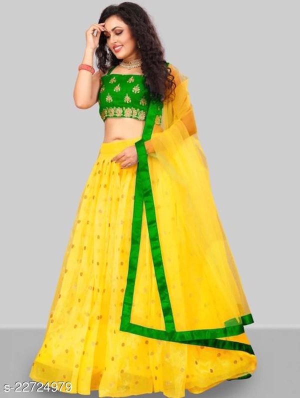 Beautiful Lehenga Choli For Haldi - UN STITCHED