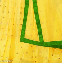 Beautiful Lehenga Choli For Haldi - UN STITCHED