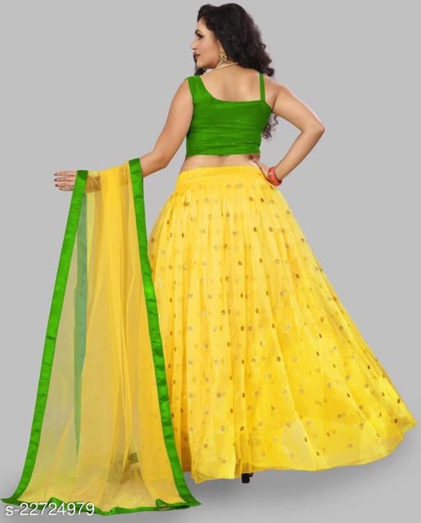 Beautiful Lehenga Choli For Haldi - UN STITCHED