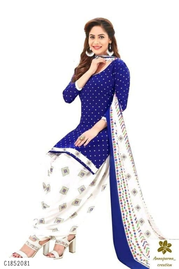 Elegant printed Creeper Dress Materials  - Free Size