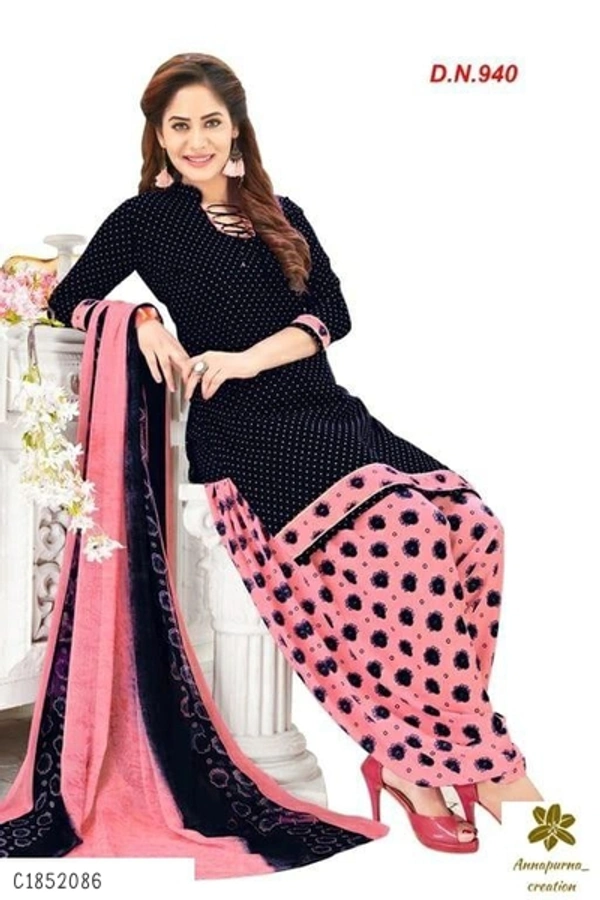 Elegant printed Creeper Dress Materials  - FreeSize