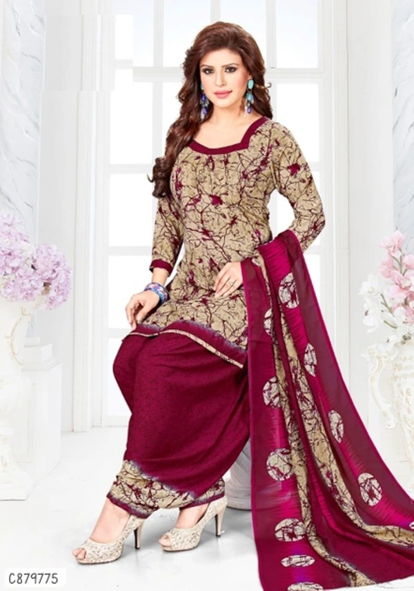Elegant printed Creeper Dress Materials  - FreeSize