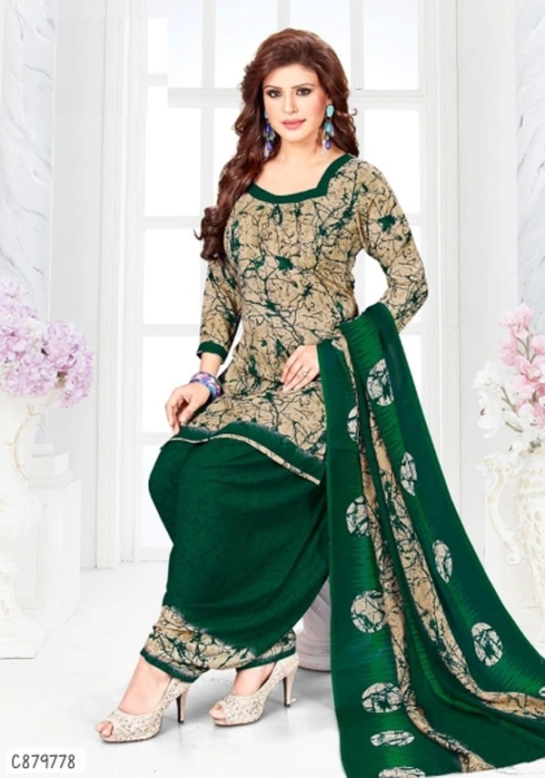 Elegant printed Creeper Dress Materials  - FreeSize