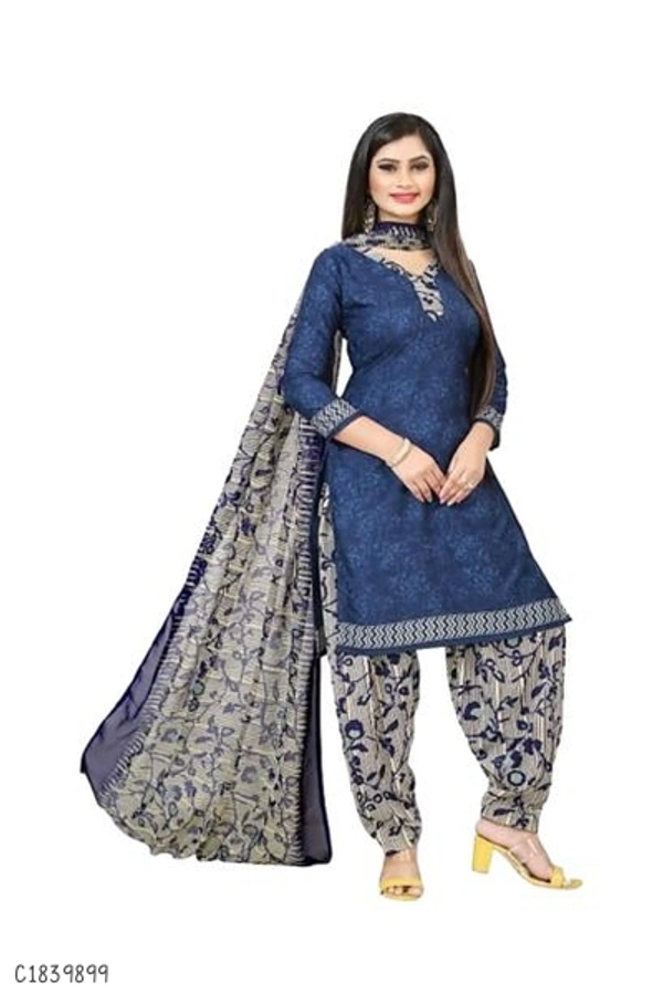 Elegant printed Creeper Dress Materials  - FreeSize