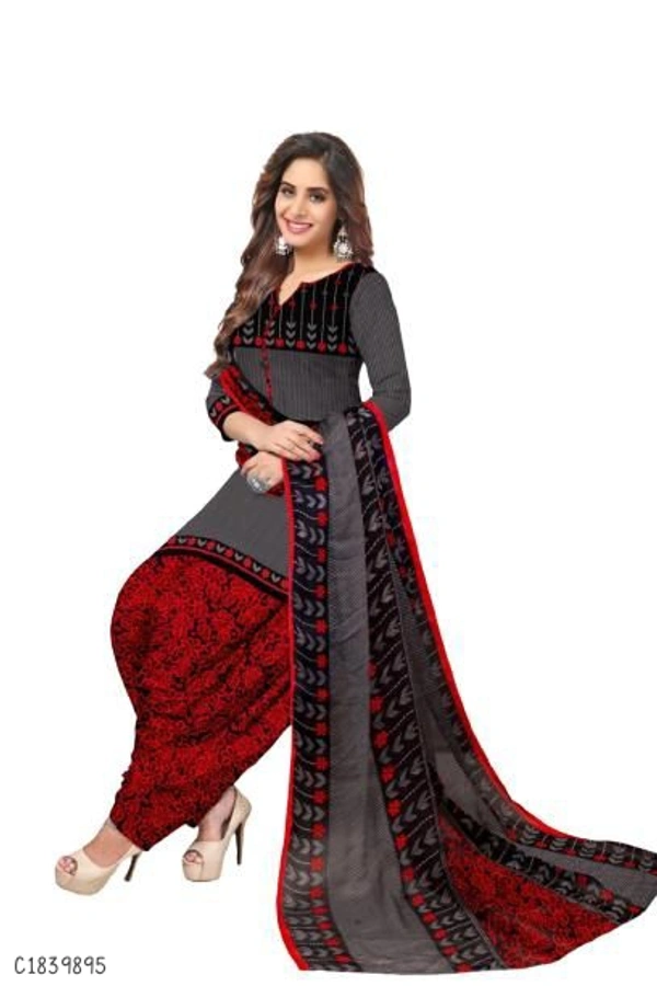 Elegant printed Creeper Dress Materials  - FreeSize
