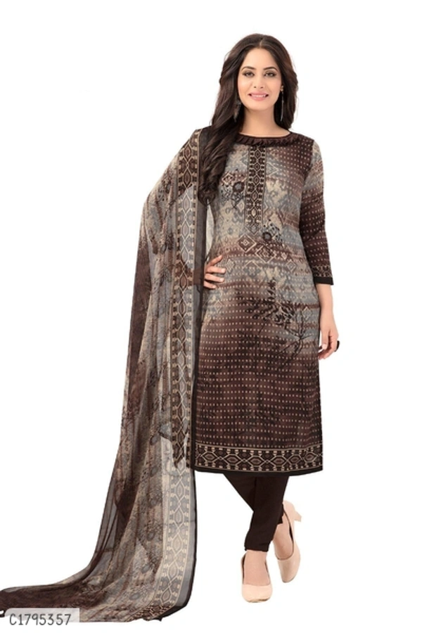 Elegant printed Creeper Dress Materials  - FreeSize