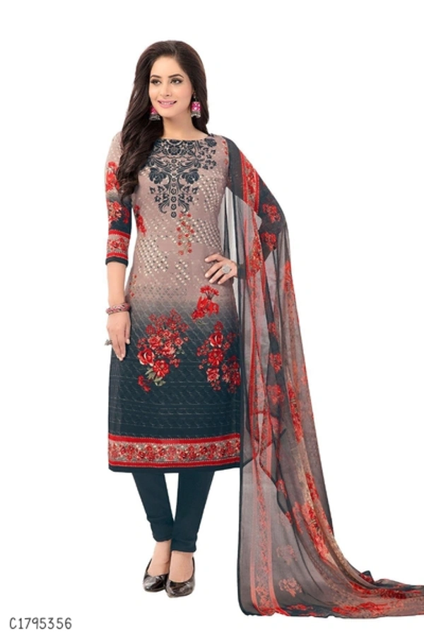 Elegant printed Creeper Dress Materials  - FreeSize