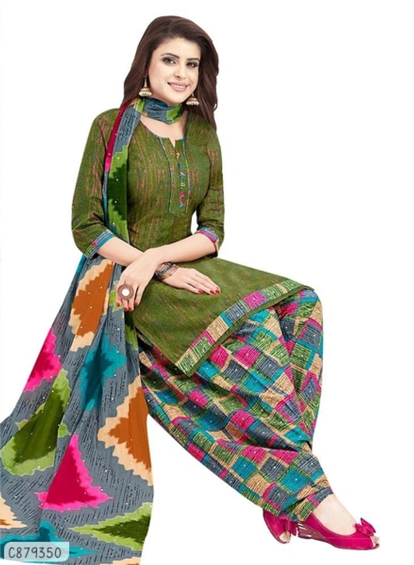 Preety Synthetic Printed Un Stritched Navratri Suits  - Un- Stitched