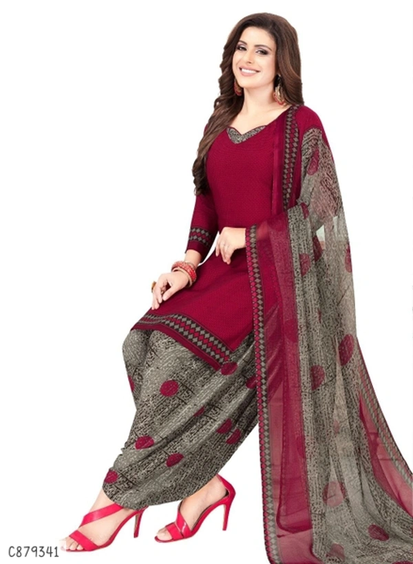 Preety Synthetic Printed Un Stritched Navratri Suits  - Un-Stritched