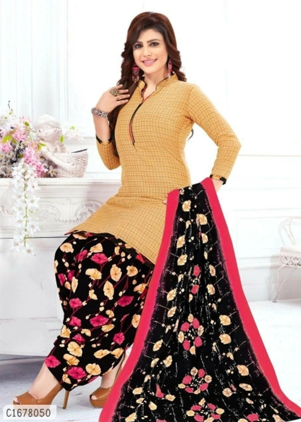 Preety Synthetic Printed Un Stritched Navratri Suits  - FreeSize 