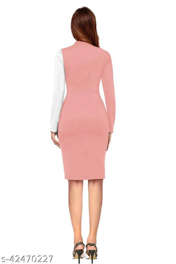 Women's Pink & White Multicolored Dress - XL