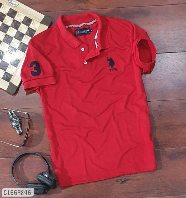 Cotton Solid Half Sleeves T-SHIRT  - XXL