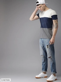 Cotton Colour Stylish Cheap Rate T-Shirts  - L