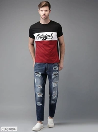 Cotton Colour Stylish Cheap Rate T-Shirts  - M