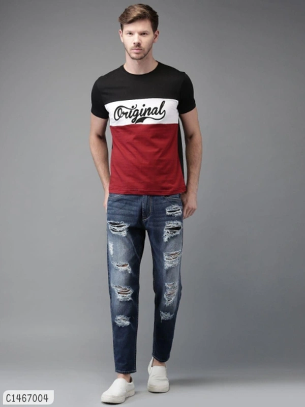 Cotton Colour Stylish Cheap Rate T-Shirts  - M