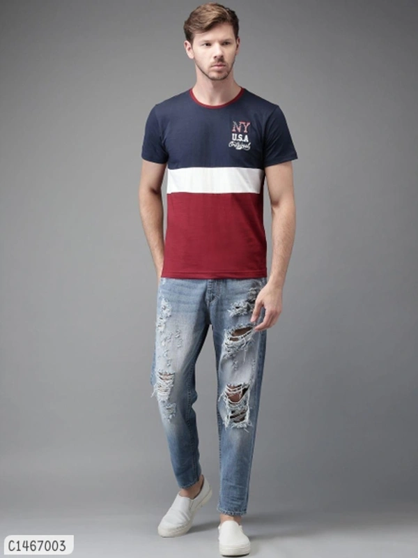 Cotton Colour Stylish Cheap Rate T-Shirts  - XL
