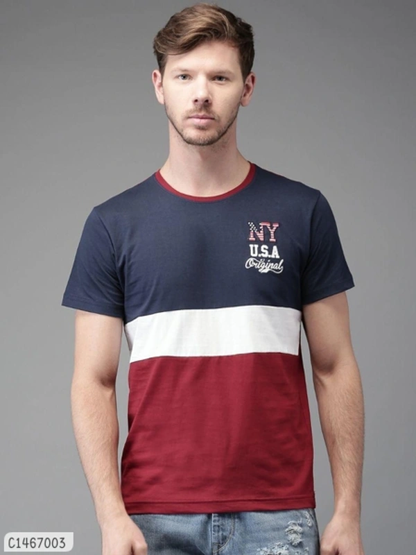 Cotton Colour Stylish Cheap Rate T-Shirts  - XL