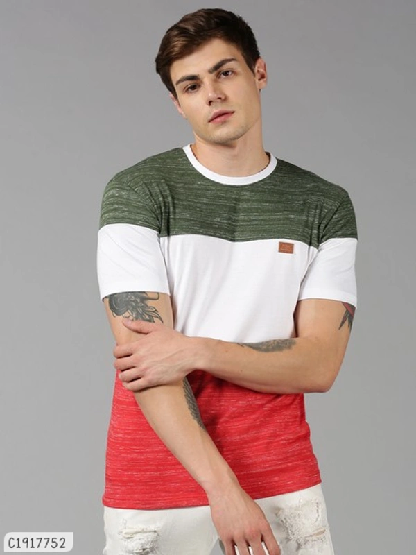 Cotton Colour Stylish Cheap Rate T-Shirts  - S