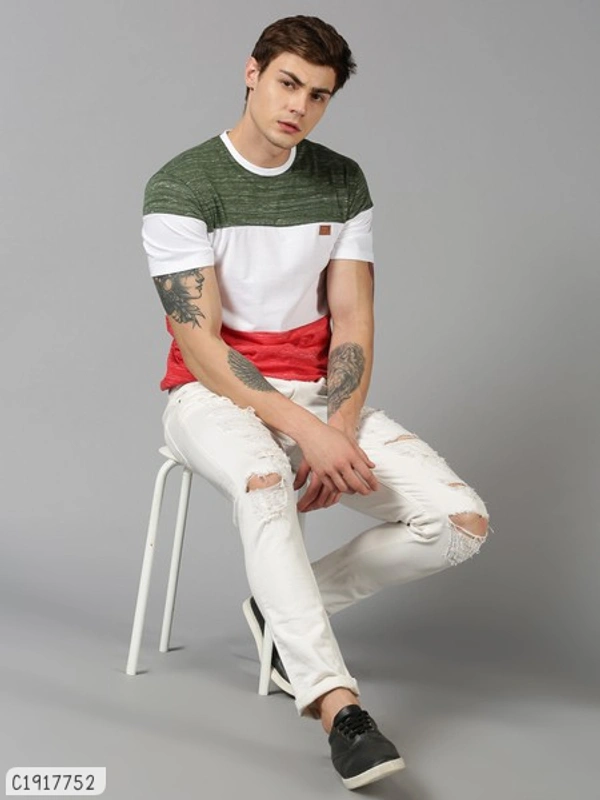 Cotton Colour Stylish Cheap Rate T-Shirts  - S
