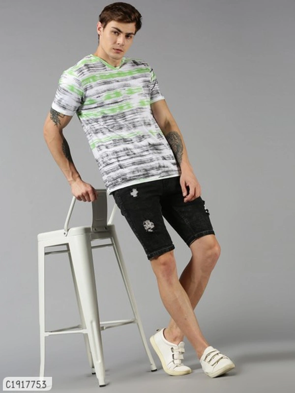 Cotton Colour Stylish Cheap Rate T-Shirts  - L