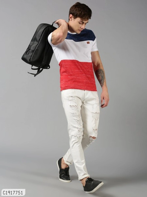 Cotton Colour Stylish Cheap Rate T-Shirts  - XL