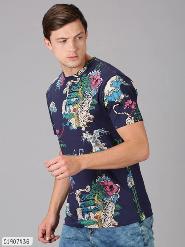 Cotton Colour Stylish Cheap Rate T-Shirts  - M