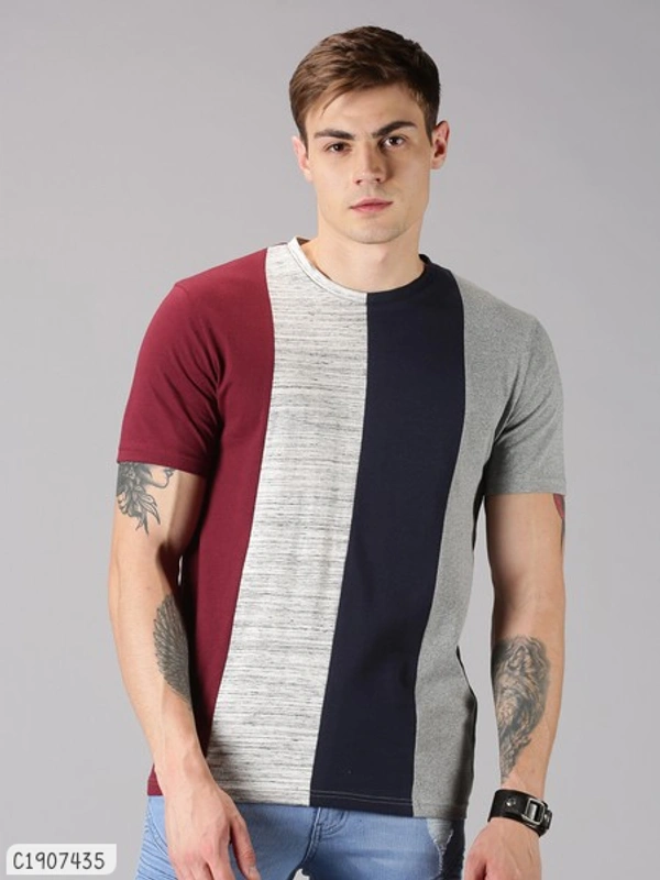 Cotton Colour Stylish Cheap Rate T-Shirts  - M